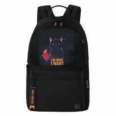Рюкзак BRAUBERG FASHION CITY универсальный, карман-антивор, Cat, черный, 44х31х16 см, 272569 Рюкзак BRAUBERG FASHION CITY универсальный, карман-антивор, Cat, черный, 44х31х16 см, 272569 - фото 2