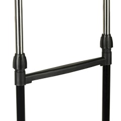 Вешалка для плечиков двухъярусная BOOMHOUSE (БУМХАУС) GR-003 (900-1600x800x400 мм), пластик/металл, черный/хром, 701438 - фото 6