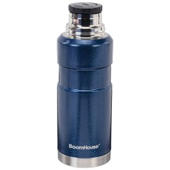Термос 0,6 л, BOOMHOUSE (БУМХАУС) DARKBLUE, нержавеющая сталь SUS304, молотковая эмаль, крышка/кружка, синий, 700309 - фото 4