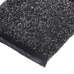 Губка-скрабер 11х10х1,5 см, поролон + металлическая оплетка КОМПЛЕКТ 2 штуки, посуда, уборка, LAIMA, 700058 - фото 6