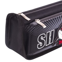 Пенал мягкий ЮНЛАНДИЯ, 2 отделения, полиэстер, "Shark", черный, 21х6х9 см, 270271 - фото 5