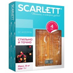 Весы кухонные SCARLETT SC-KS57P19, электронный дисплей, максимальный вес 10 кг, тарокомпенсация, стекло Весы кухонные SCARLETT SC-KS57P19, электронный дисплей, максимальный вес 10 кг, тарокомпенсация, стекло - фото 4