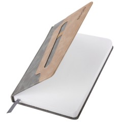 Ежедневник датированный 2026, А5, 138x213 мм, BRAUBERG "Assistant", под кожу, держатель, серый, 117378 - фото 4