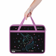 Папка на молнии с ручками BRAUBERG А4, 1 отделение, пластик, 80 мм, "Radiant unicorn", 273369 Папка на молнии с ручками BRAUBERG А4, 1 отделение, пластик, 80 мм, "Radiant unicorn", 273369 - фото 4
