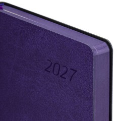 Ежедневник датированный 2027, А5, 138x213 мм, BRAUBERG "Stylish", под кожу, гибкий, фиолетовый, 117977 - фото 3
