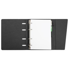 Тетрадь на кольцах А5, 180х220 мм, 120 л., под кожу, клапан, разделители, BRAUBERG SMART, черный, 405249 - фото 5