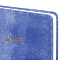 Ежедневник датированный 2027, А5, 138х213 мм, BRAUBERG "Elegant", под кожу, застежка, синий, 118014 - фото 3