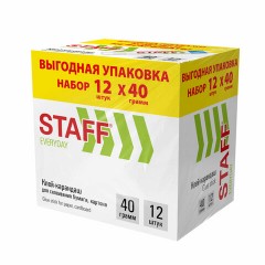 Клей-карандаш 40 г, ВЫГОДНАЯ УПАКОВКА, КОМПЛЕКТ 12 ШТУК, STAFF EVERYDAY, 273019 - фото 2