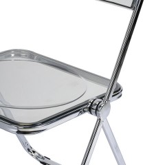 Стул складной прозрачный тонированный BRABIX "Glam CF-020", хромированный каркас, пластик, 533247 - фото 8