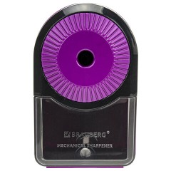 Точилка механическая BRAUBERG ULTRA для чернографитных и цветных карандашей, крепление к столу, цвет корпуса сиреневый с черным, 271341 Точилка механическая BRAUBERG ULTRA для чернографитных и цветных карандашей, крепление к столу, цвет корпуса сиреневый с черным, 271341 - фото 3