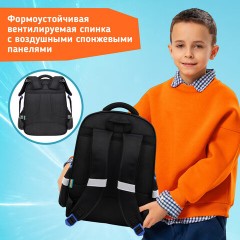 Рюкзак SNOOBAG (СНУБЭГ) FLOSSY, 2 отделения, 3 кармана, "Гонки", объемный дизайн, 40х28х18 см, 274442 - фото 10