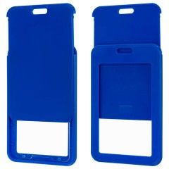 Бейдж вертикальный (85х54 мм), лента 45 см с карабином, СЛАЙДЕР, синий, BRAUBERG EXTRA, 238830 - фото 7