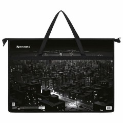 Папка для рисунков и чертежей с ручками BRAUBERG А3, пластик, молния сверху, "Night city", 273410 Папка для рисунков и чертежей с ручками BRAUBERG А3, пластик, молния сверху, "Night city", 273410 - фото 3