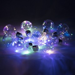Электрогирлянда-нить комнатная 3 м, 100 LED, с насадками, вид: "Лампочки", мультицветная, ЗОЛОТАЯ СКАЗКА, 592473 - фото 6