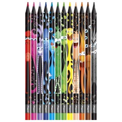 Карандаши цветные MAPED "COLOR PEP'S Black Monster", 12 цветов, трехгранные, 862612 Карандаши цветные MAPED "COLOR PEP'S Black Monster", 12 цветов, трехгранные, 862612 - фото 2