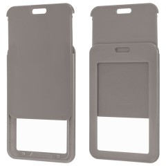 Бейдж вертикальный (85х54 мм), с рулеткой 70 см с клипом, СЛАЙДЕР, серый, BRAUBERG EXTRA, 238846 - фото 7