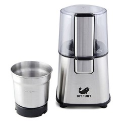 Кофемолка KITFORT КТ-1315, 180 Вт, вместимость 60 г, металл, серебро Кофемолка KITFORT КТ-1315, 180 Вт, вместимость 60 г, металл, серебро - фото 3