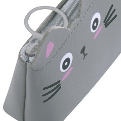 Пенал ЮНЛАНДИЯ ЮНИОР, 1 отделение, искусственная кожа, "Gray kitty", 20х9х7 см, 273819 - фото 4