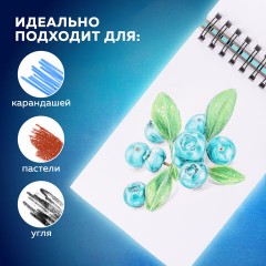 Скетчбук, белая бумага 190 г/м2, 145х212 мм, 60 л., гребень, твердая обложка, BRAUBERG ART CLASSIC, 113851 - фото 10