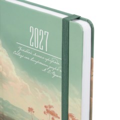 Ежедневник датированный 2027 с резинкой, 145х203 мм, А5, BRAUBERG, твердый, "Landscape", 117822 - фото 4