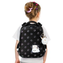 Ранец BRAUBERG LUMINOUS, 2 отделения, с брелоком, "Paws", СВЕТЯЩИЙСЯ РИСУНОК, 38х29х16 см, 271366 - фото 11