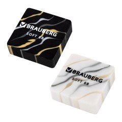 Ластики BRAUBERG "MARBLE", НАБОР 6 штук, 34х34х11 мм, квадратные, экологичный ПВХ, блистер, 272735 Ластики BRAUBERG "MARBLE", НАБОР 6 штук, 34х34х11 мм, квадратные, экологичный ПВХ, блистер, 272735 - фото 2