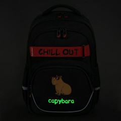 Рюкзак BRAUBERG MOTION, 2 отделения, 3 кармана, "Calm capy", СВЕТЯЩИЙСЯ, 41х28х17 см, 272032 Рюкзак BRAUBERG MOTION, 2 отделения, 3 кармана, "Calm capy", СВЕТЯЩИЙСЯ, 41х28х17 см, 272032 - фото 3