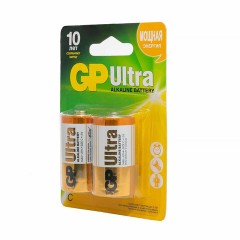 Батарейки КОМПЛЕКТ 2 шт., GP Ultra G-Tech, С (LR14, 14А), алкалиновые, блистер, 14AU-2CR2 - фото 13