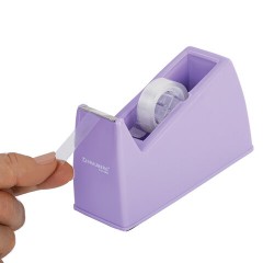 Диспенсер для клейкой ленты шириной до 26 мм, ЛАВАНДОВЫЙ (лента в подарок!), утяжеленный большой, BRAUBERG, 701460 - фото 9