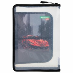 Папка для труда на молнии BRAUBERG KIDS А4, 1 отделение, прозрачная, органайзер, "Red car", 272209 Папка для труда на молнии BRAUBERG KIDS А4, 1 отделение, прозрачная, органайзер, "Red car", 272209 - фото 2