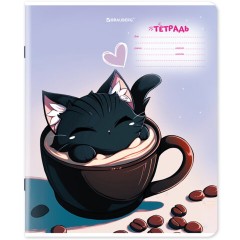 Тетрадь 18 л. BRAUBERG клетка, обложка картон, КОТИКИ, 107300 - фото 8