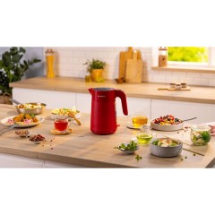 Чайник BOSCH TWK 2M164, 1,7 л, 2400 Вт, закрытый нагревательный элемент, пластик, красный - фото 7
