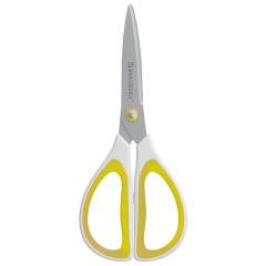 Ножницы BRAUBERG "STYLE", 205 мм, прорезиненные симметричные ручки, ассорти, 274315