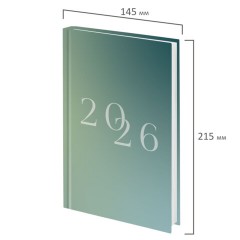 Ежедневник датированный 2026 145х215 мм, А5, STAFF, ламинированная обложка, "2026", 117323 - фото 2
