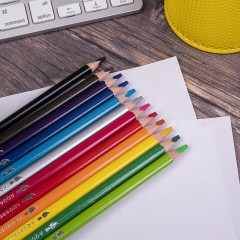 Карандаши цветные акварельные BRAUBERG PREMIUM AQUARELLE, 12 цветов, трехгранные, утолщенный грифель 4 мм, натуральное дерево, 181671 - фото 11
