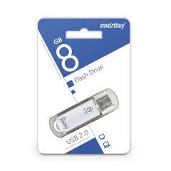 Флеш-память Smartbuy V-Cut, 8Gb, USB 2.0, сереб, SB8GBVC-S Флеш-память Smartbuy V-Cut, 8Gb, USB 2.0, сереб, SB8GBVC-S - фото 3