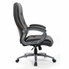 Кресло офисное BRABIX PREMIUM "Strong HD-009", НАГРУЗКА до 200 кг, экокожа черная, ткань серая, 531945 Кресло офисное BRABIX PREMIUM "Strong HD-009", НАГРУЗКА до 200 кг, экокожа черная, ткань серая, 531945 - фото 3