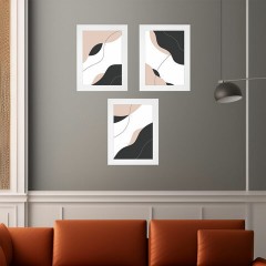 Рамка 21х30 см небьющаяся, КОМПЛЕКТ 3 шт., багет 29 мм, МДФ, BRAUBERG "Basic", белая, 391260 - фото 9