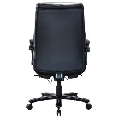 Кресло HAWASAN (ХАВАСАН) "Voyager HD-010", НАГРУЗКА до 180 кг, подножка, экокожа, черное, 532971 - фото 6