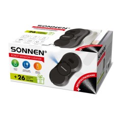 Робот-мойщик окон с автораспылением SONNEN Tech RWC-123 SPRAY, датчик от падения, 26 салфеток, пульт ДУ, 456236 - фото 3