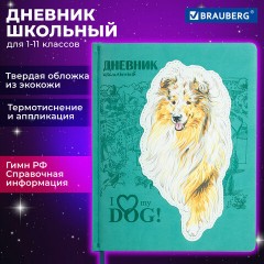 Дневник 1-11 класс 48 л., кожзам (твердая с поролоном), тиснение, аппликация, BRAUBERG, "Собачка", 106940 Дневник 1-11 класс 48 л., кожзам (твердая с поролоном), тиснение, аппликация, BRAUBERG, "Собачка", 106940 - фото 20