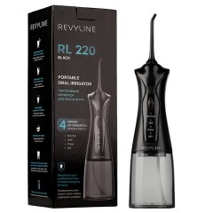 Ирригатор для полости рта REVYLINE RL 220, емкость резервуара 0,3 л, 2 насадки, черный, 7944