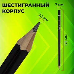 Карандаши чернографитные STAFF "College" BLP-254, НАБОР 6 шт., 2H-2B, черный корпус, 181254 Карандаши чернографитные STAFF "College" BLP-254, НАБОР 6 шт., 2H-2B, черный корпус, 181254 - фото 8