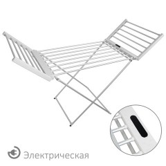 Сушилка для белья напольная, электрическая, раскладная, 3 зоны сушки, алюминиевая, таймер/регулировка темп. 45-70 °С, LAIMA HOME, 700979