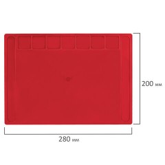 Доска для лепки А4, 280х200 мм, BRAUBERG KIDS, красная, 7 отделений для пластилина, 2 стека, 274257 - фото 6