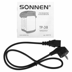 Термопот SONNEN TP-38, 4 л, 900 Вт, 1 температурный режим, 3 режима подачи воды, сталь, черный/серебро, 456710 Термопот SONNEN TP-38, 4 л, 900 Вт, 1 температурный режим, 3 режима подачи воды, сталь, черный/серебро, 456710 - фото 10