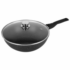 Сковорода ВОК 28 см с крышкой, пятислойное антипригарное покрытие, съёмная ручка, ГАРДАРИКА "Орион", 0728-04-01-10 - фото 2