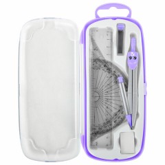 Готовальня BRAUBERG SCHOOL KIT, 9 предметов, циркуль 125 мм, чертежные принадлежности, лаванда, 210713 Готовальня BRAUBERG SCHOOL KIT, 9 предметов, циркуль 125 мм, чертежные принадлежности, лаванда, 210713 - фото 4