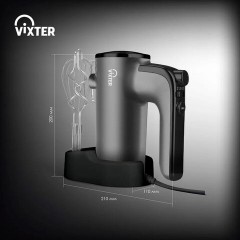 Миксер VIXTER VHM-3300, 700 Вт, 5 скоростей, 3 вида насадок, подставка, графит Миксер VIXTER VHM-3300, 700 Вт, 5 скоростей, 3 вида насадок, подставка, графит - фото 11