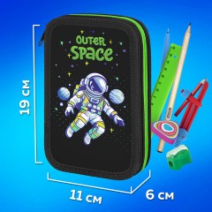Пенал ПИФАГОР, 3 отделения, ламинированный картон, 19х11 см, "Outer space", 273488 Пенал ПИФАГОР, 3 отделения, ламинированный картон, 19х11 см, "Outer space", 273488 - фото 11